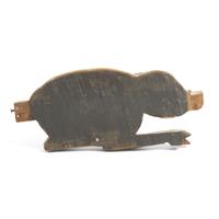 A Carved and Painted Figure of a Rabbit