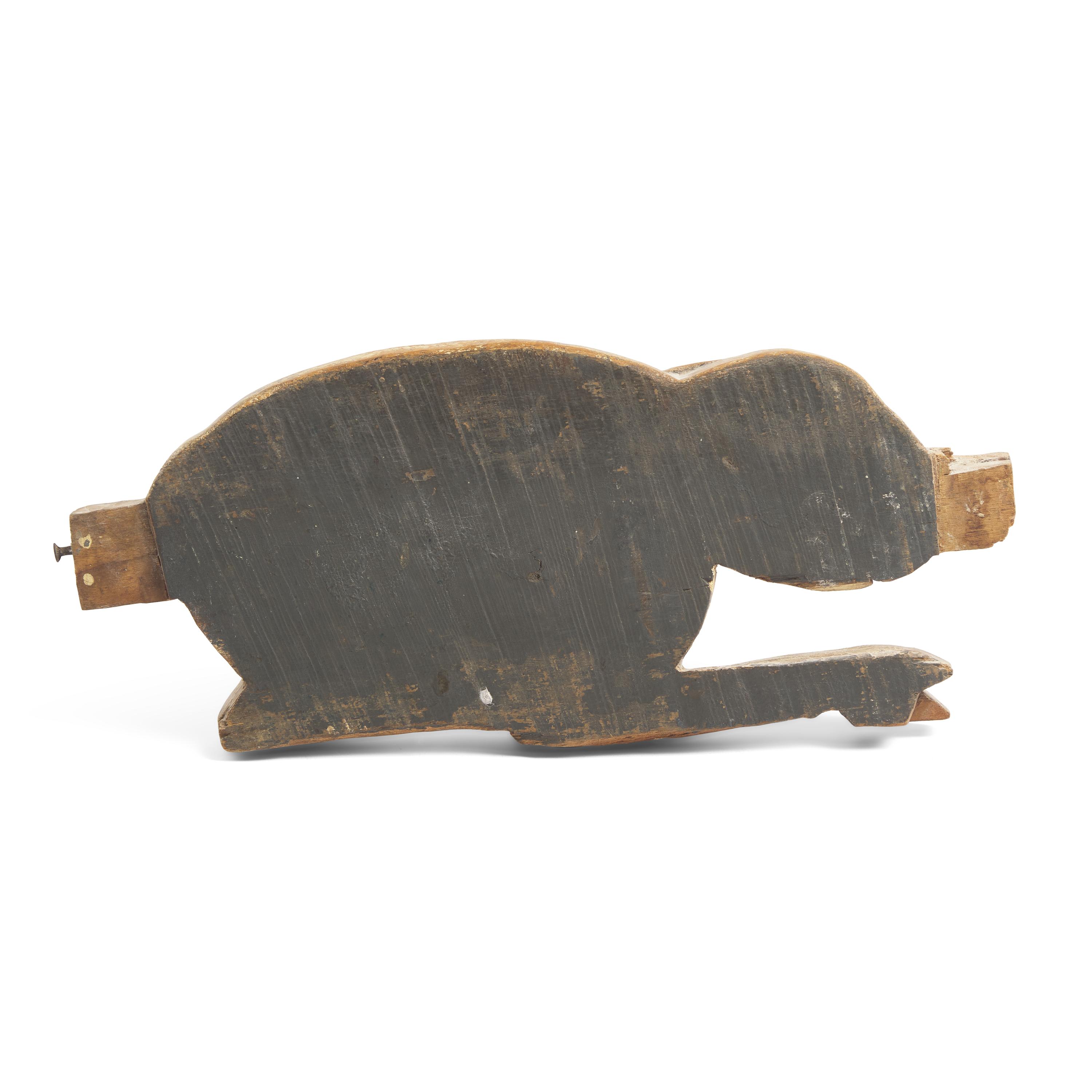 A Carved and Painted Figure of a Rabbit