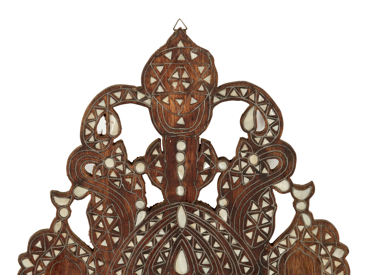 A Syrian Mother-of-Pearl and Pewter Inlaid Lantern Shelf