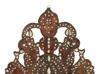 A Syrian Mother-of-Pearl and Pewter Inlaid Lantern Shelf