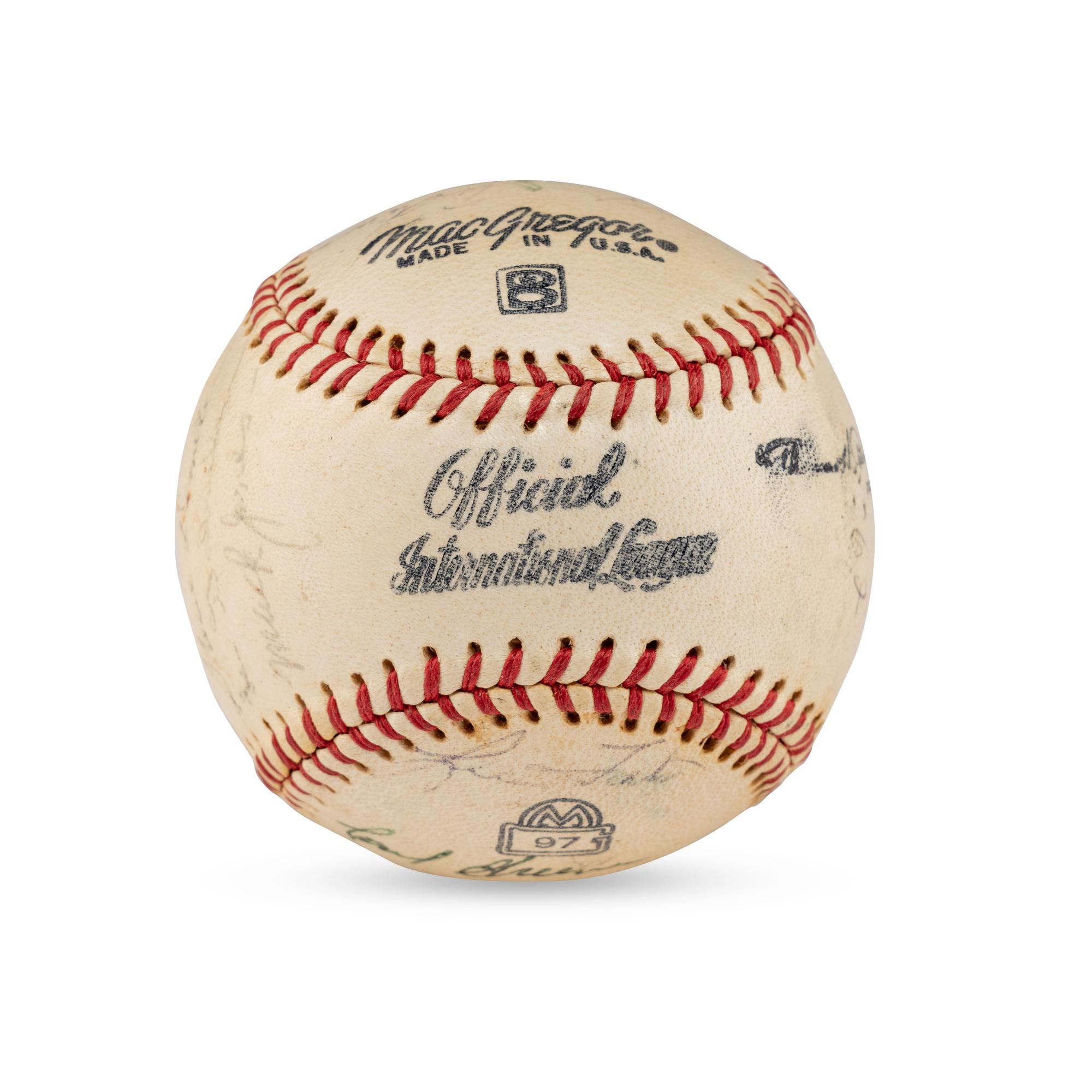 A 1962 Toronto Maple Leafs Team Signed Autograph Baseball