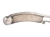 [ENTERTAINMENT]. A silver boatswain's whistle presented to Sylvester Bleeker by the "Dramatic Company of the American Museum, New York, July 10 1852.