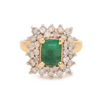 EMERALD AND DIAMOND RING