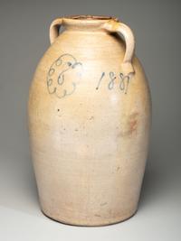 An Eight-Gallon Twin-Handled Stoneware Jar