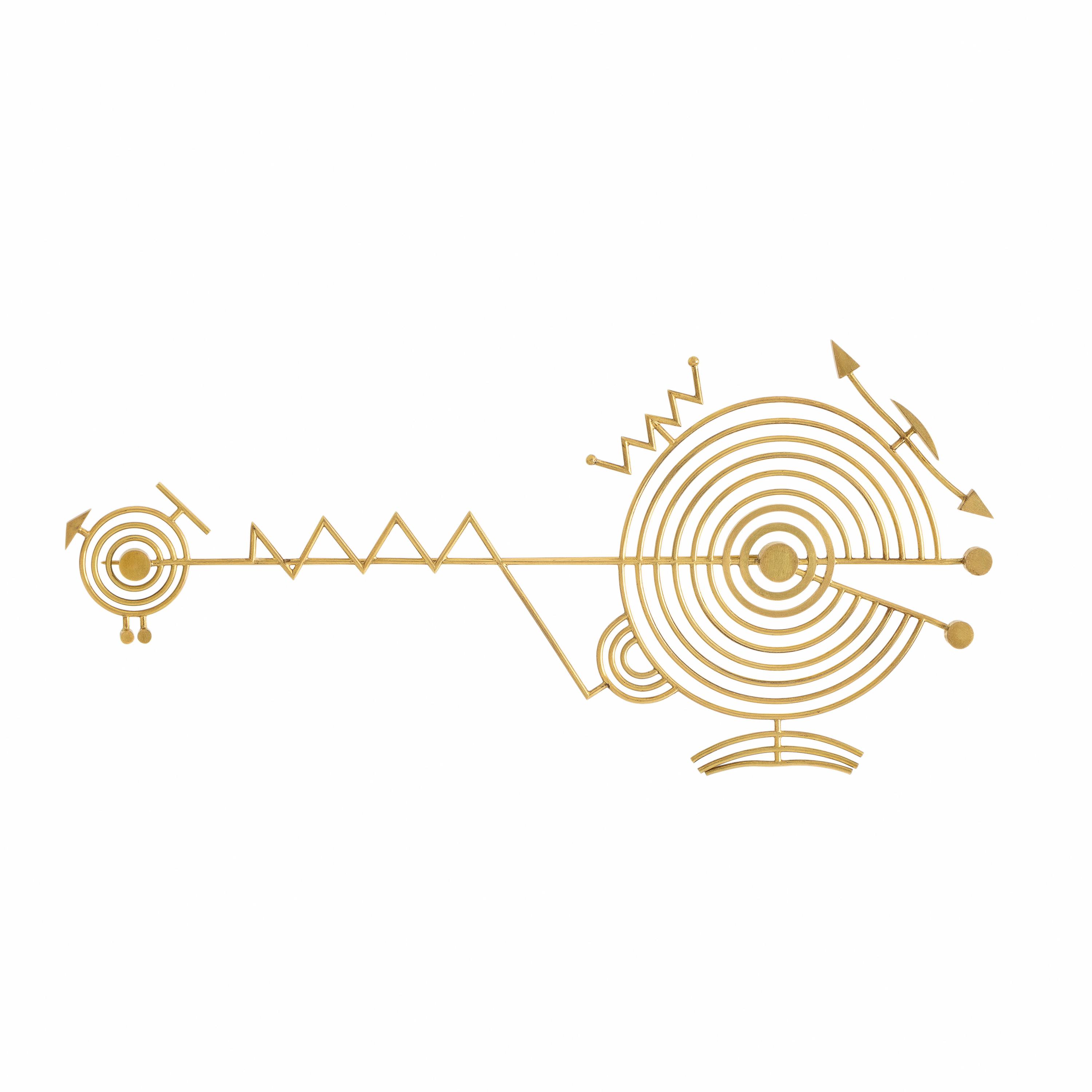 Wendy Ramshaw, Yellow Gold Wire Brooch