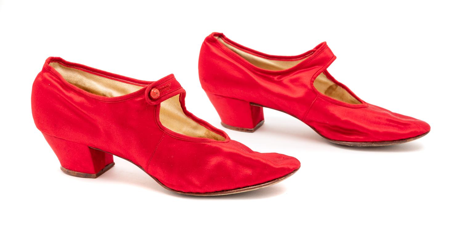 A Pair of Red Satin Shoes, 1900-10s