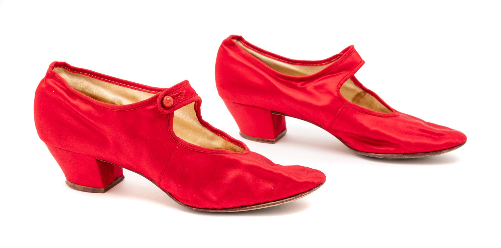 A Pair of Red Satin Shoes, 1900-10s