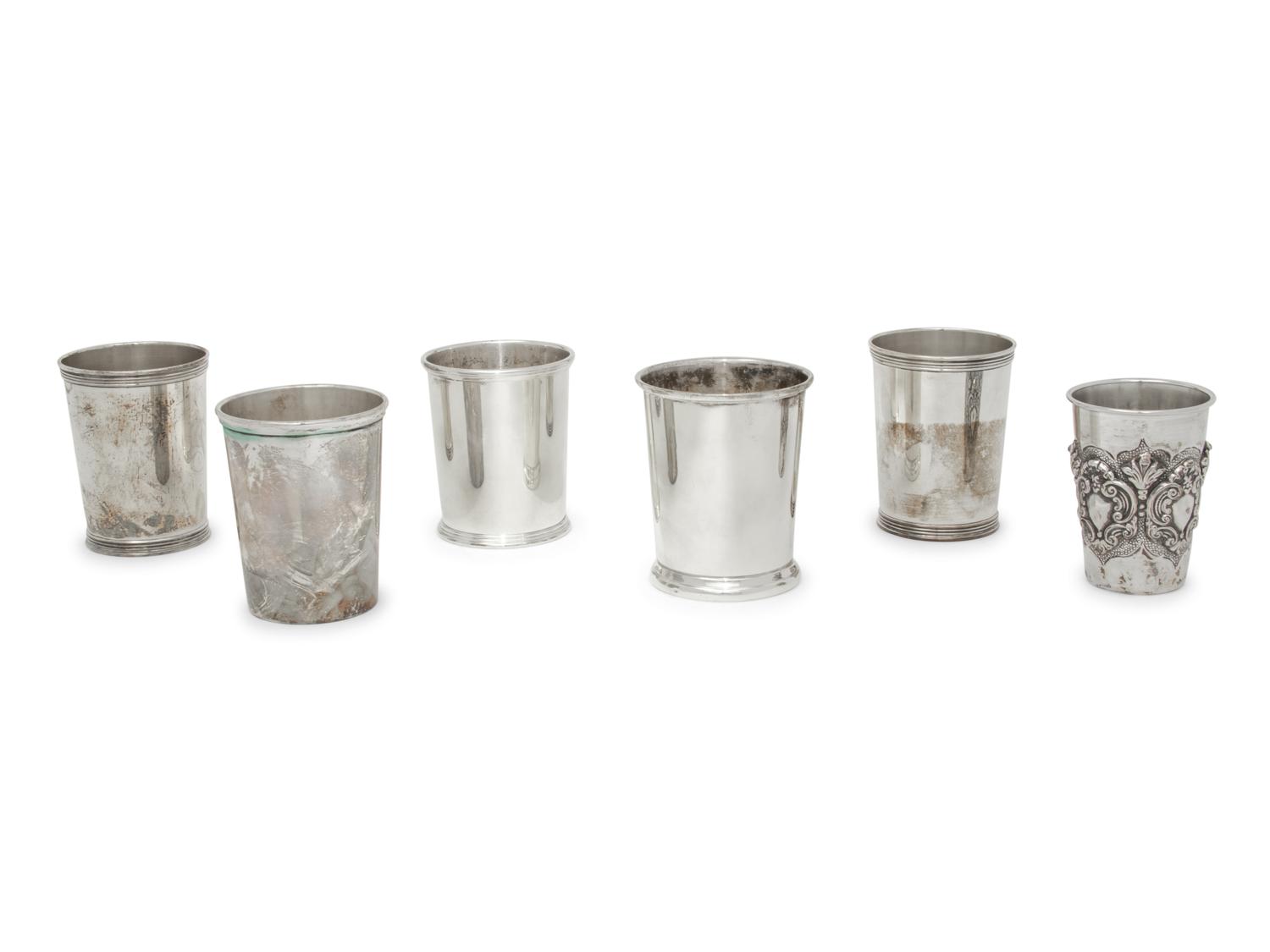 A Set of Six American Silver Julep Cups