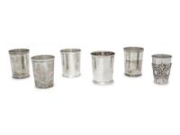 A Set of Six American Silver Julep Cups