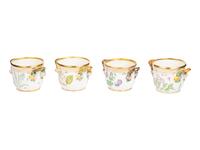 A Group of Four Royal Copenhagen Flora Danica Porcelain Cache Pots