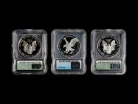 A Large Collection of One Hundred and Five ICG Graded PF70 DCAM Silver Eagle $1 Proof Coins