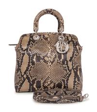 Christian Dior Tan Python Granville Bag, 2011