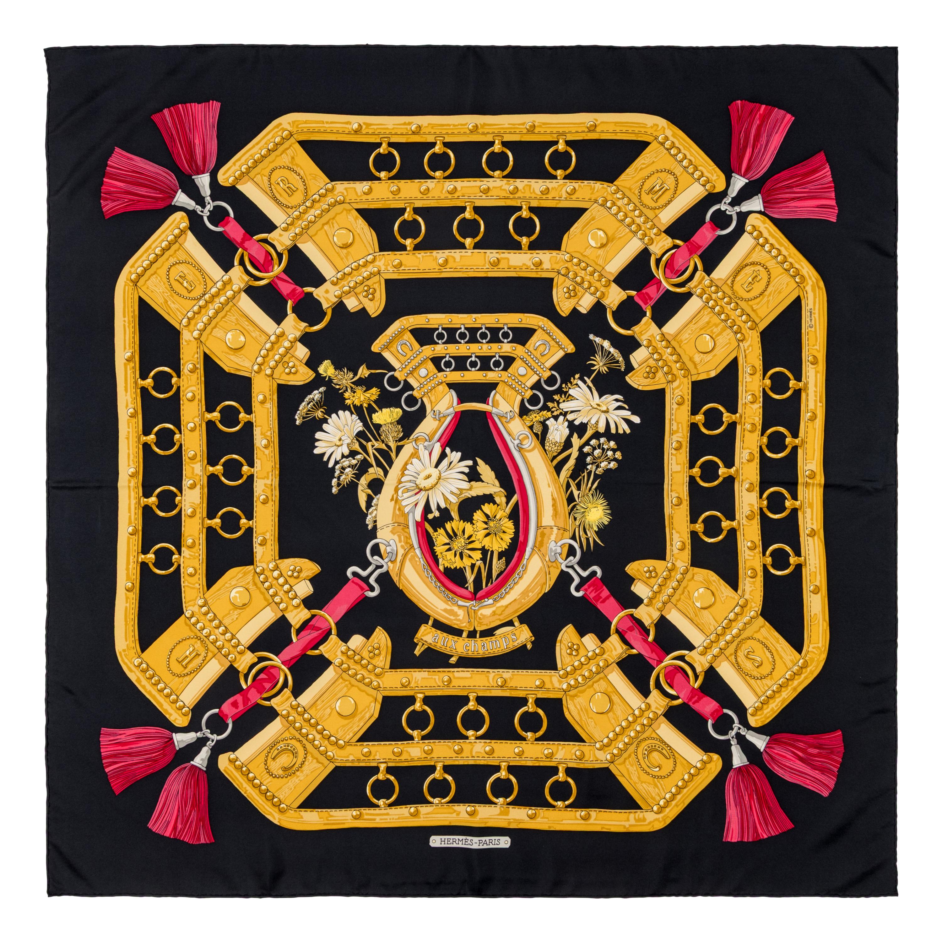 Hermès, Three Silk Scarves 90 & One Silk Scarf 65