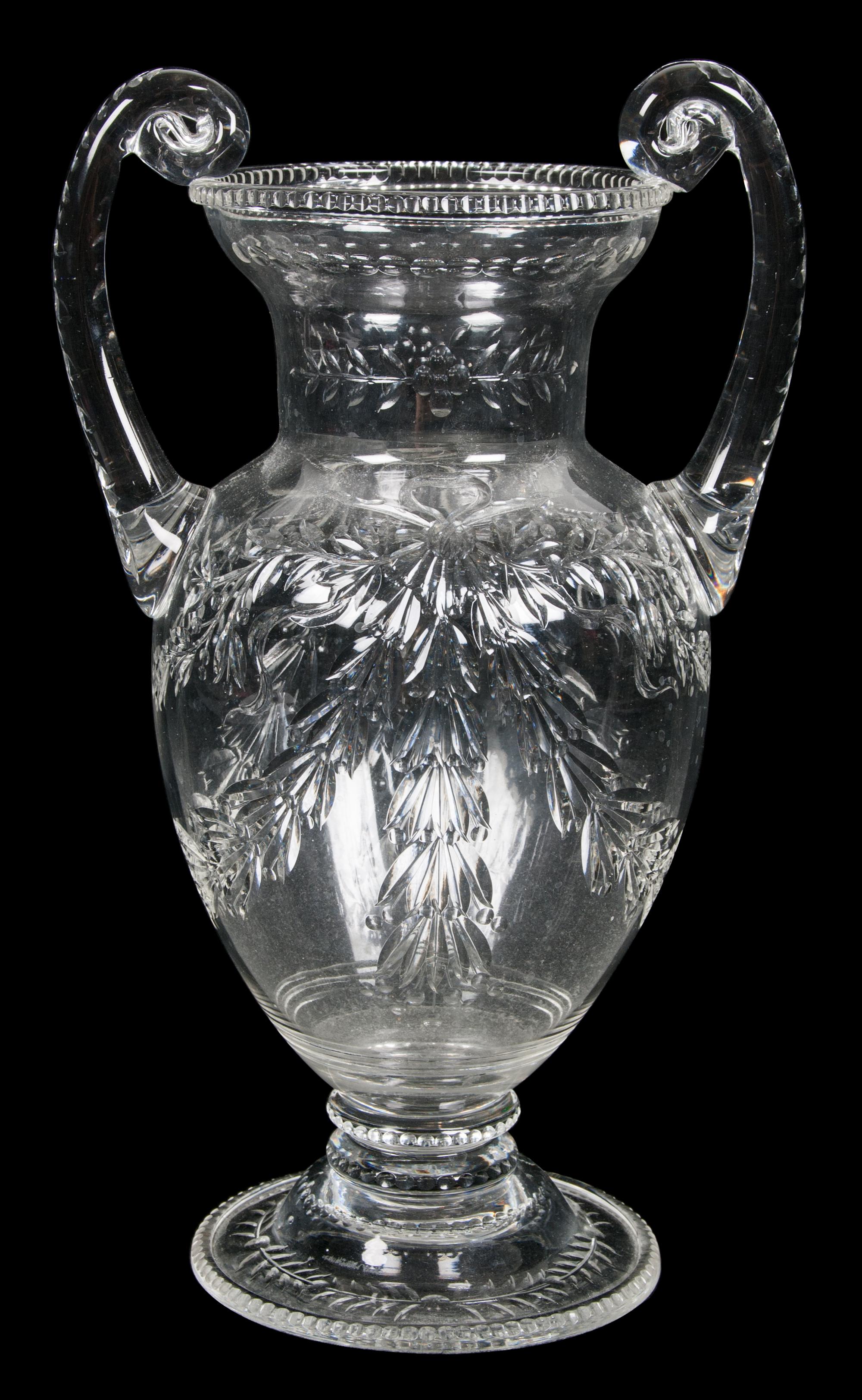 A David Webb Art Glass Vase Height 11 inches. — ENGLISH, LATE 19TH CENTURY