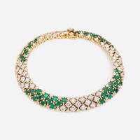 An 18K Craig Drake Emerald and Diamond Bracelet Craig Drake