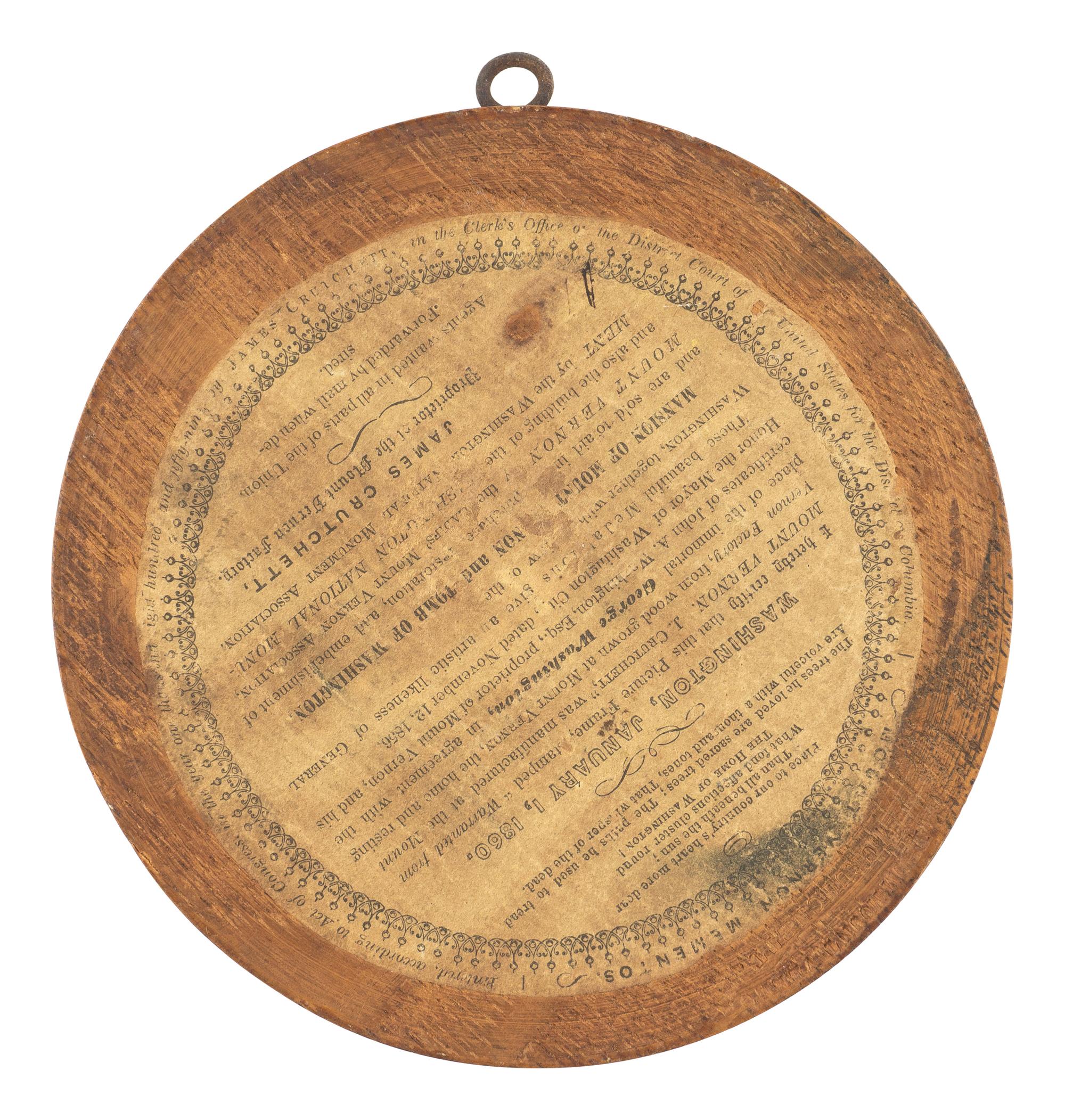 Two Mount Vernon Souvenir Plaques