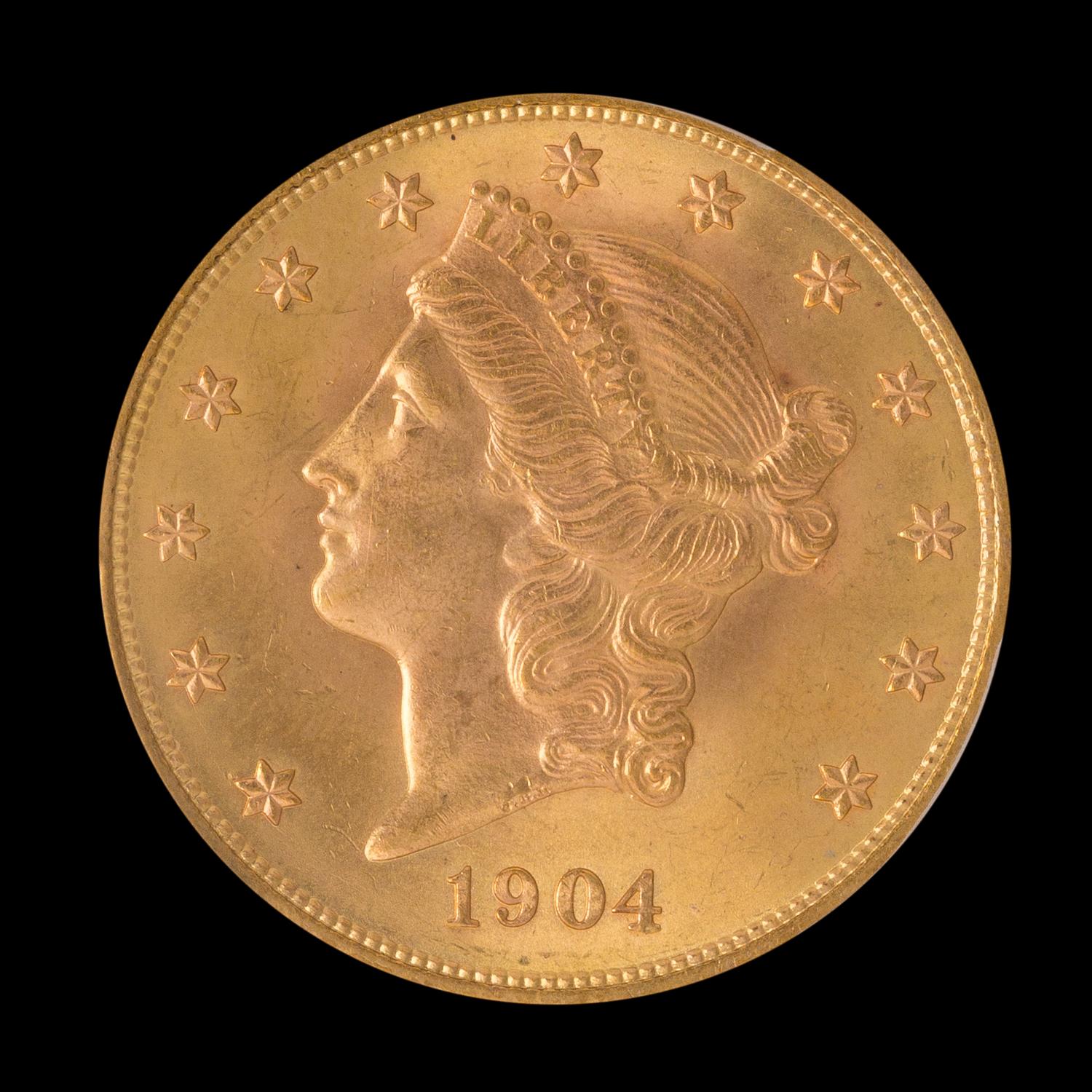 A United States 1904 Liberty Head $20 Gold Coin