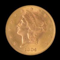 A United States 1904 Liberty Head $20 Gold Coin