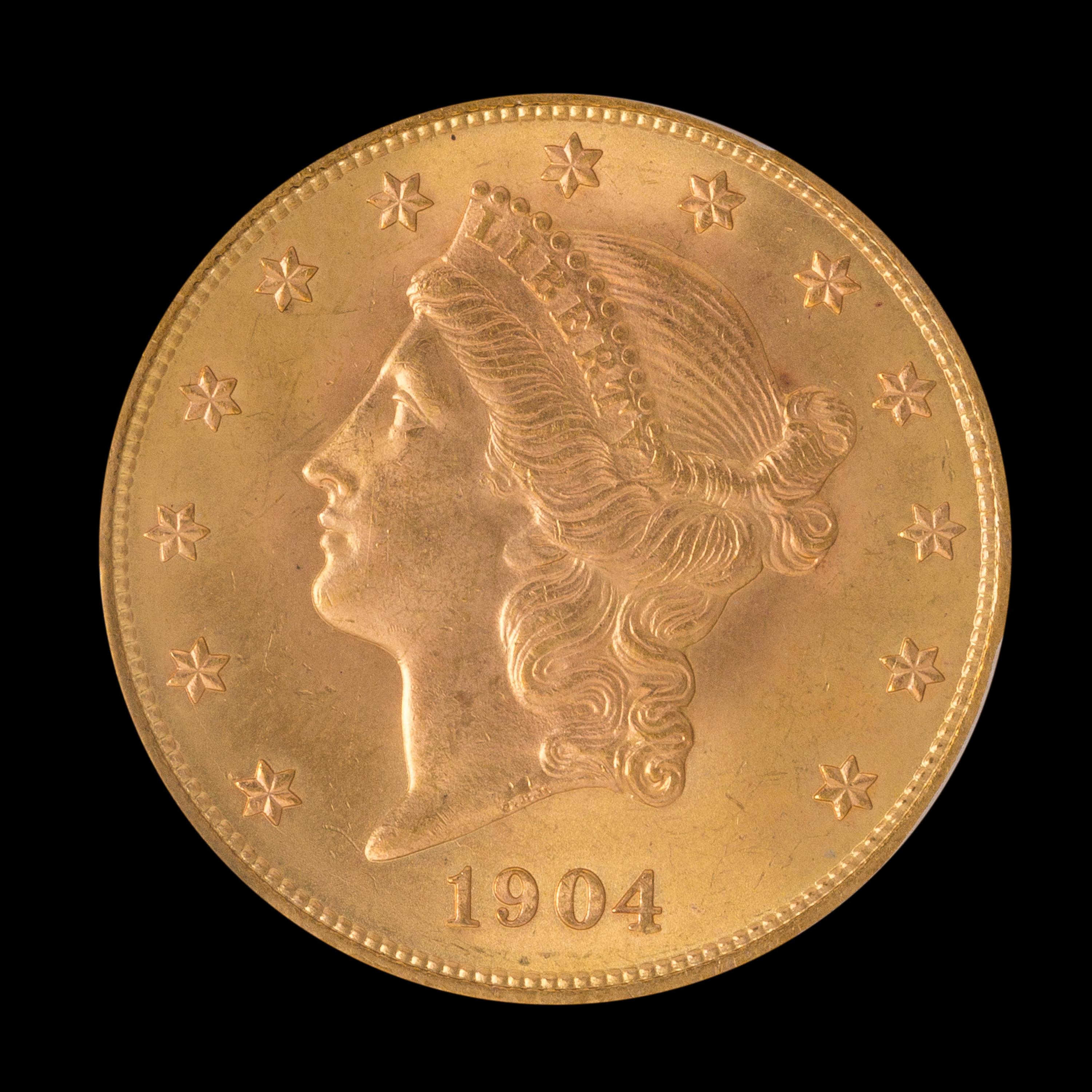 A United States 1904 Liberty Head $20 Gold Coin