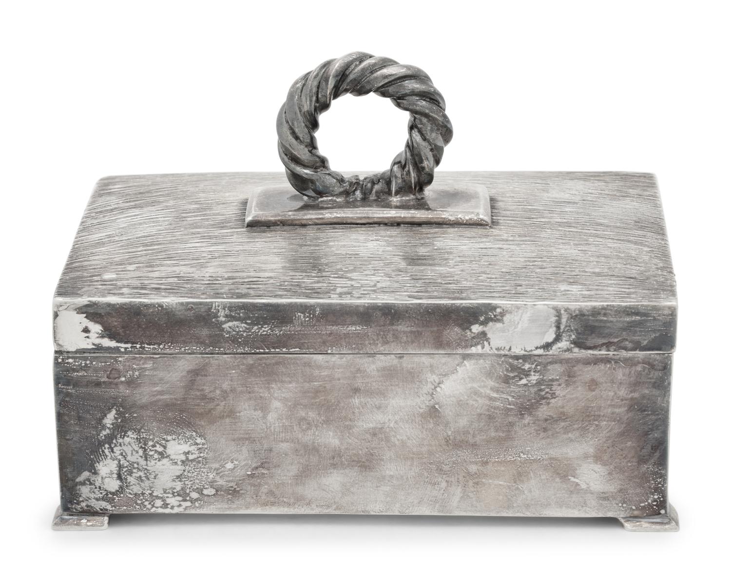 An American Silver Covered Box