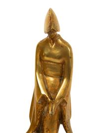 Three Japanese Brass Figures of Odori Dancers