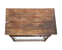 A William & Mary Walnut and Oak Stretcher Table