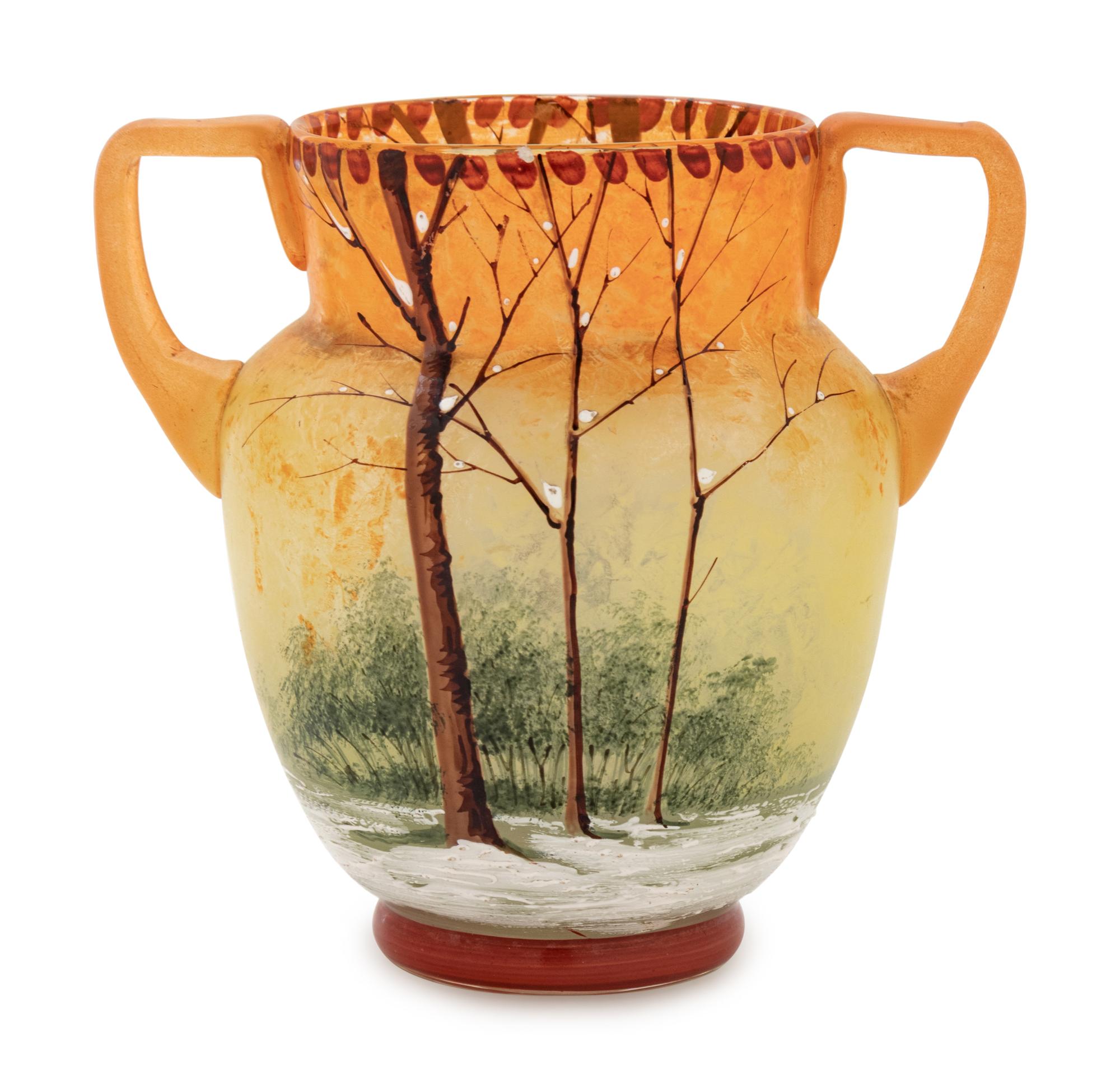 Two-Handled Scenic Vase