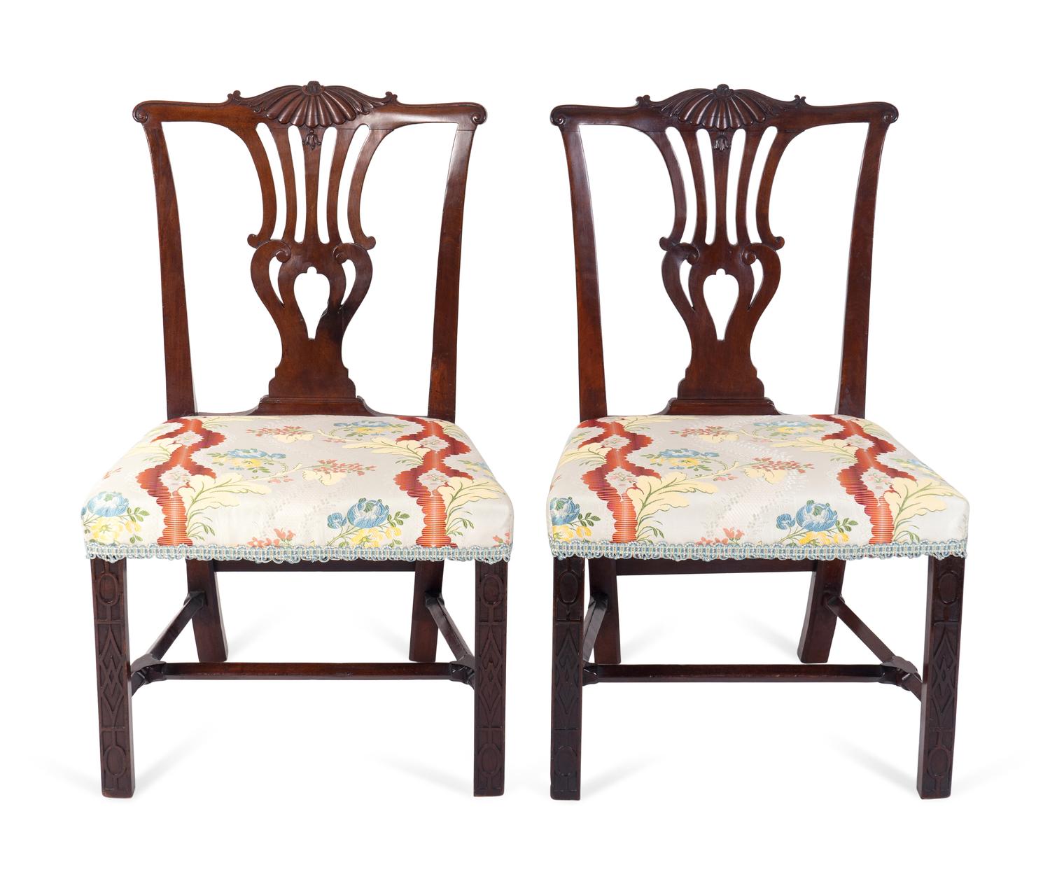 A Pair of George II Carved Mahogany Side Chairs — 18TH CENTURY