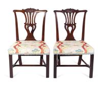 A Pair of George II Carved Mahogany Side Chairs — 18TH CENTURY