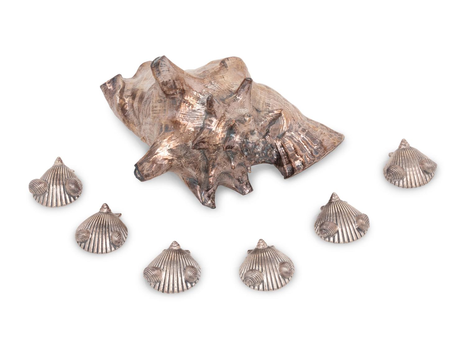A Silver Plated Conch Shell