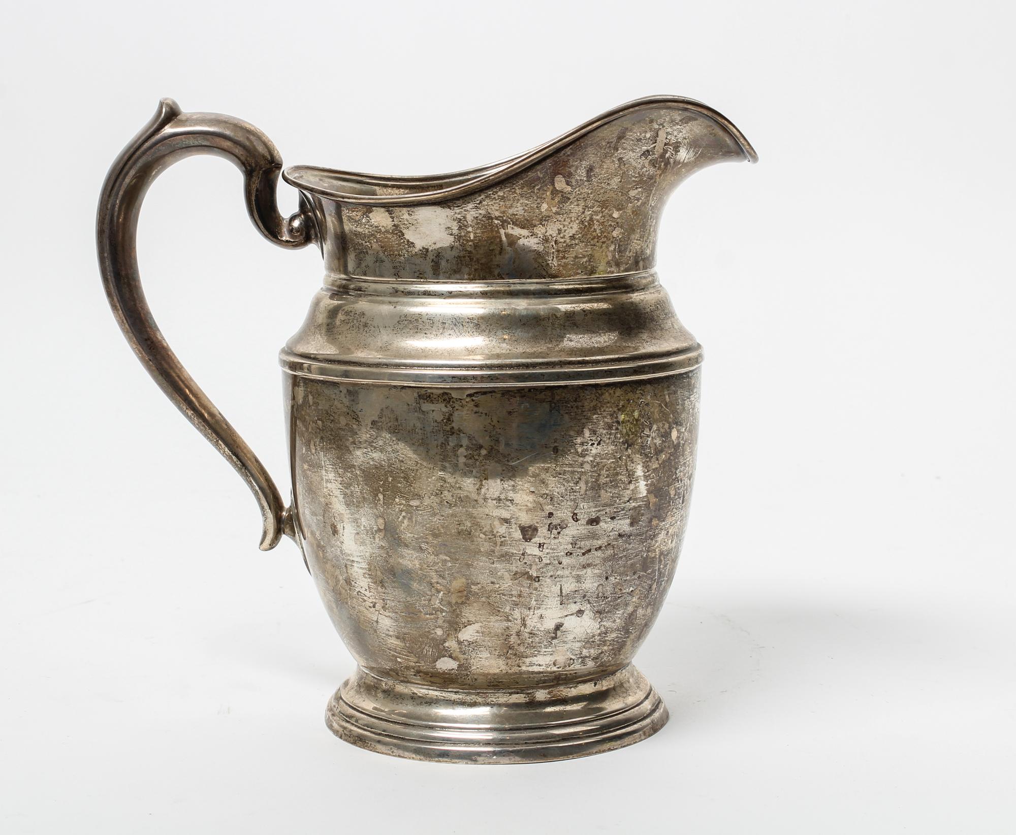 An American Silver Water Pitcher, ,