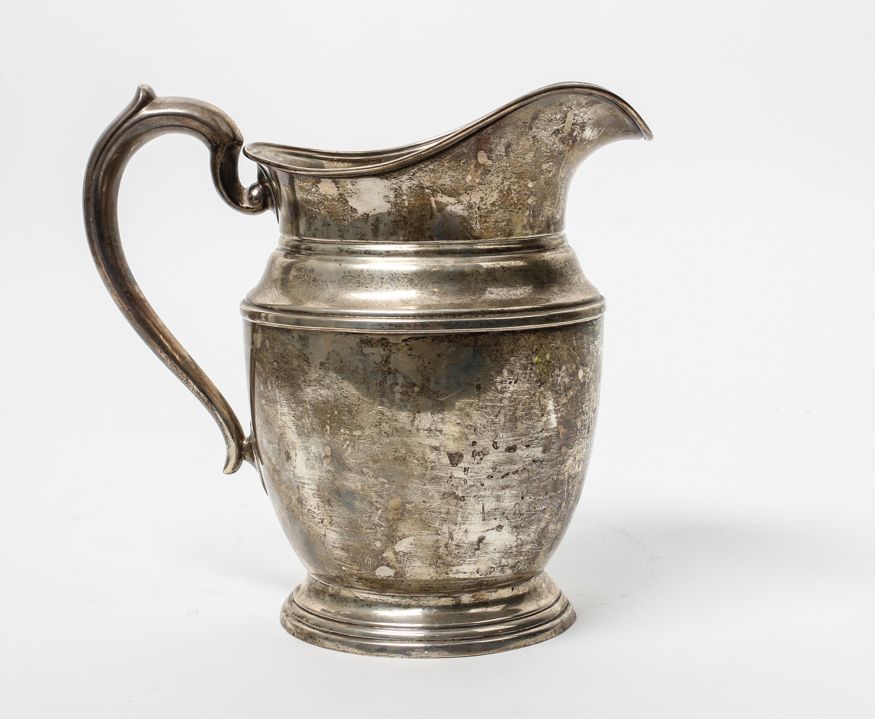 An American Silver Water Pitcher, ,
