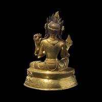 A Nepalo-Tibetan Gilt Copper Alloy Figure of Tara, 16th/17th Century 十六/十七世紀 尼泊爾藏区銅合金度母像