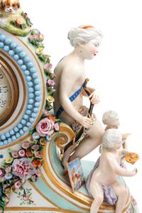 A German Porcelain Mantel Clock