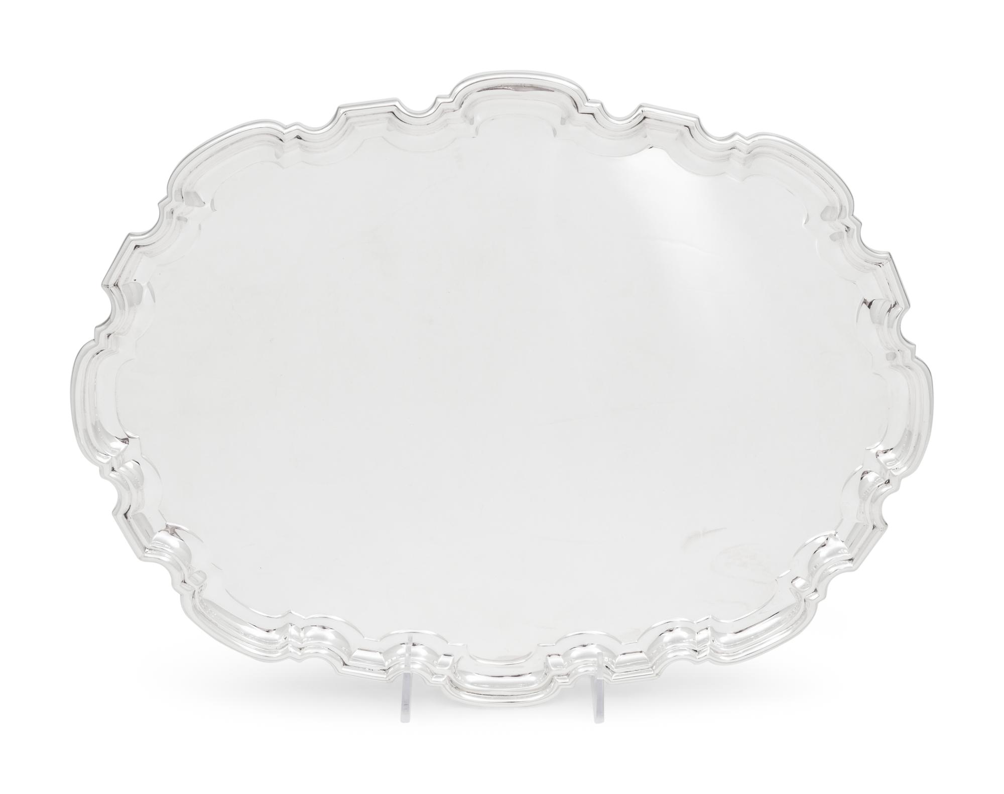 An English Silver Serving Tray Retailed by Tiffany and Co.