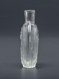 A Molded-Glass Pittsburg Flask in Clear