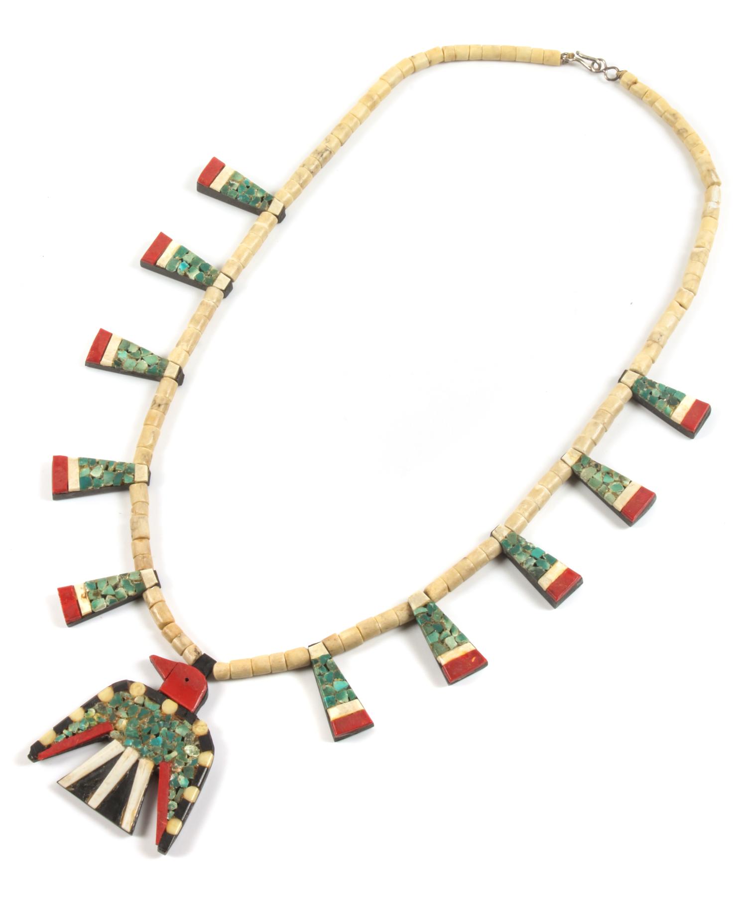 Santo Domingo Battery Bird Necklace Length 24 inches