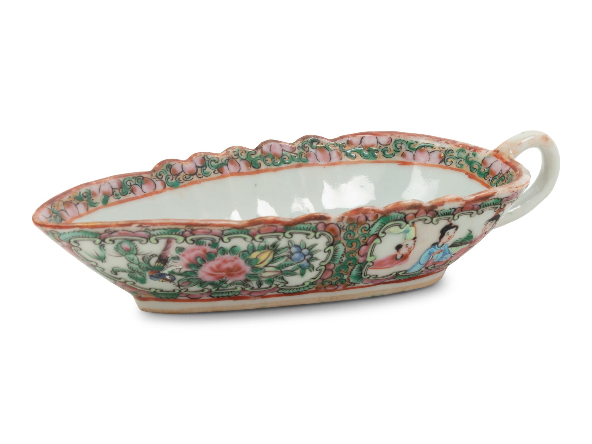 A Large Collection of 128 Export Rose Medallion Porcelain Wares