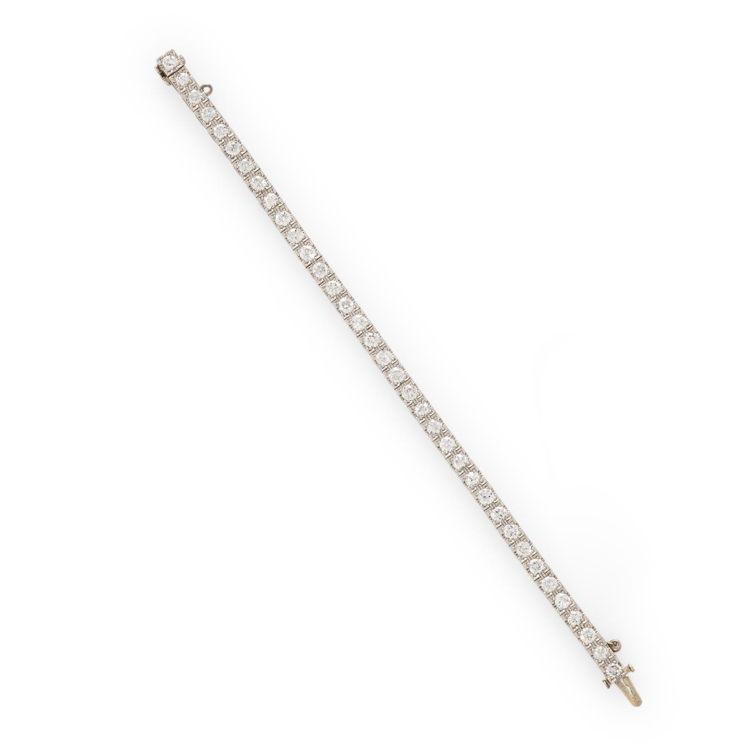 DIAMOND AND PLATINUM LINE BRACELET