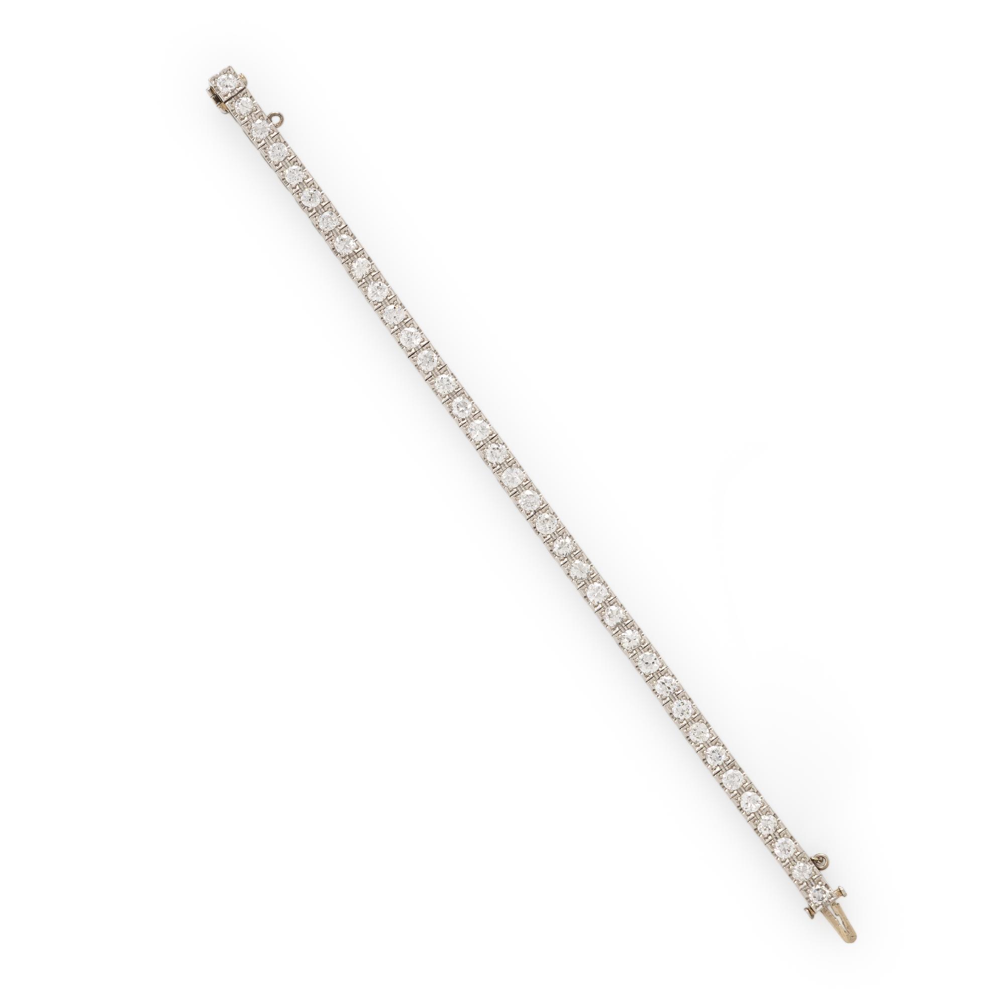 DIAMOND AND PLATINUM LINE BRACELET