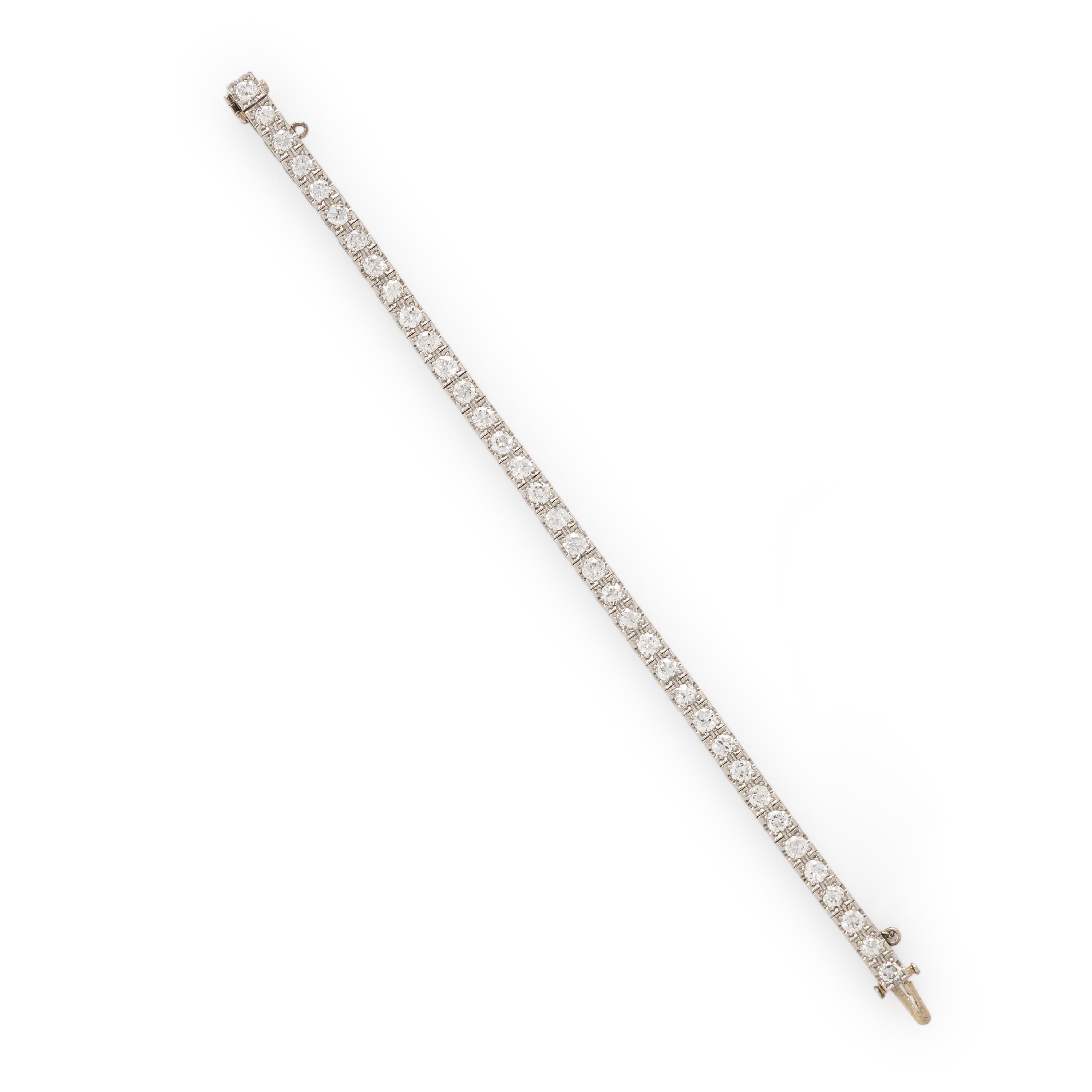 DIAMOND AND PLATINUM LINE BRACELET