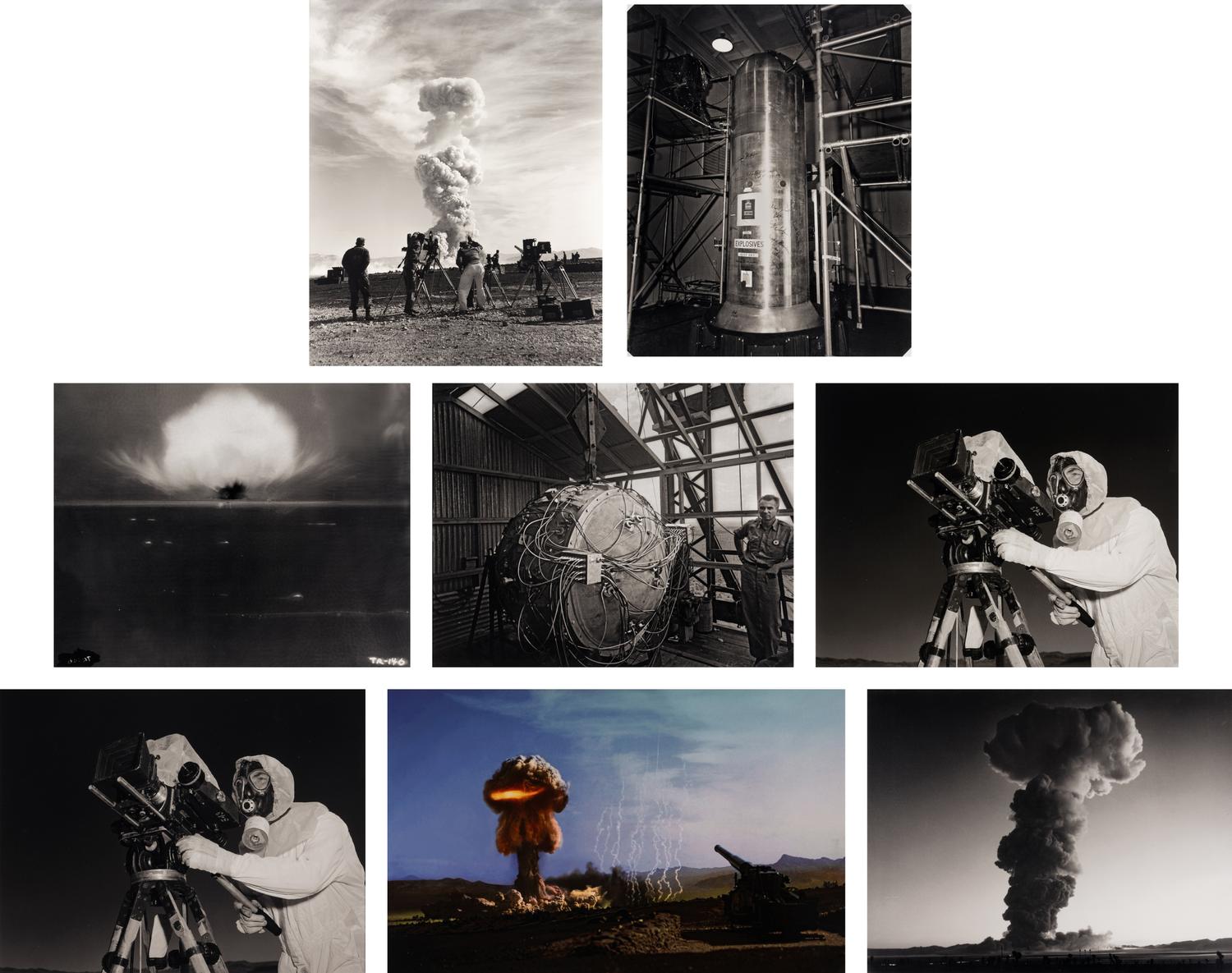[ATOMIC BOMB]. A group of 8 images relating to nuclear tests. 1945-1957, printed 2009.