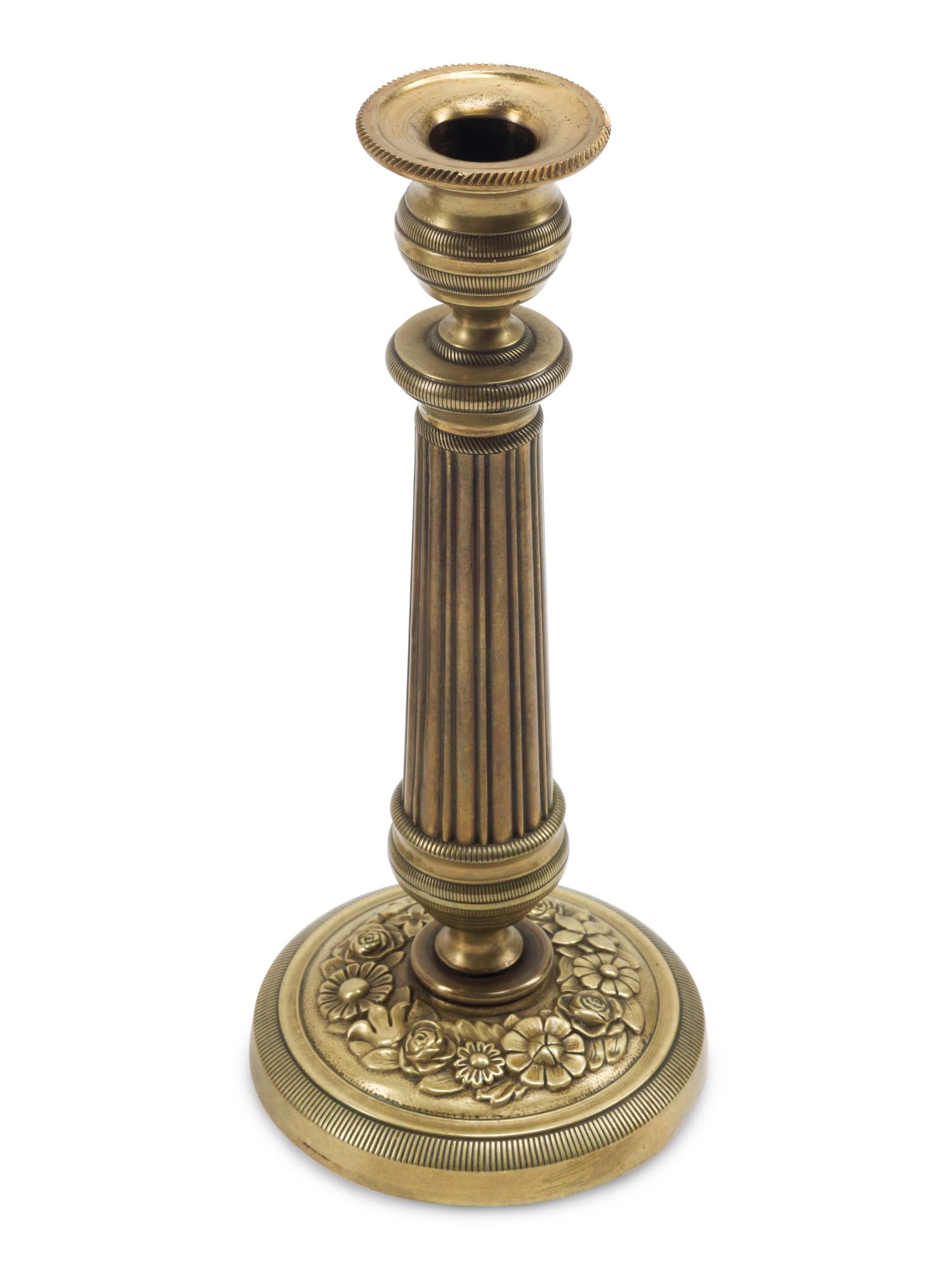 Three Pairs of French Gilt Bronze Candlesticks