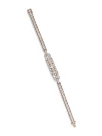 VINTAGE, PLATINUM AND DIAMOND BRACELET