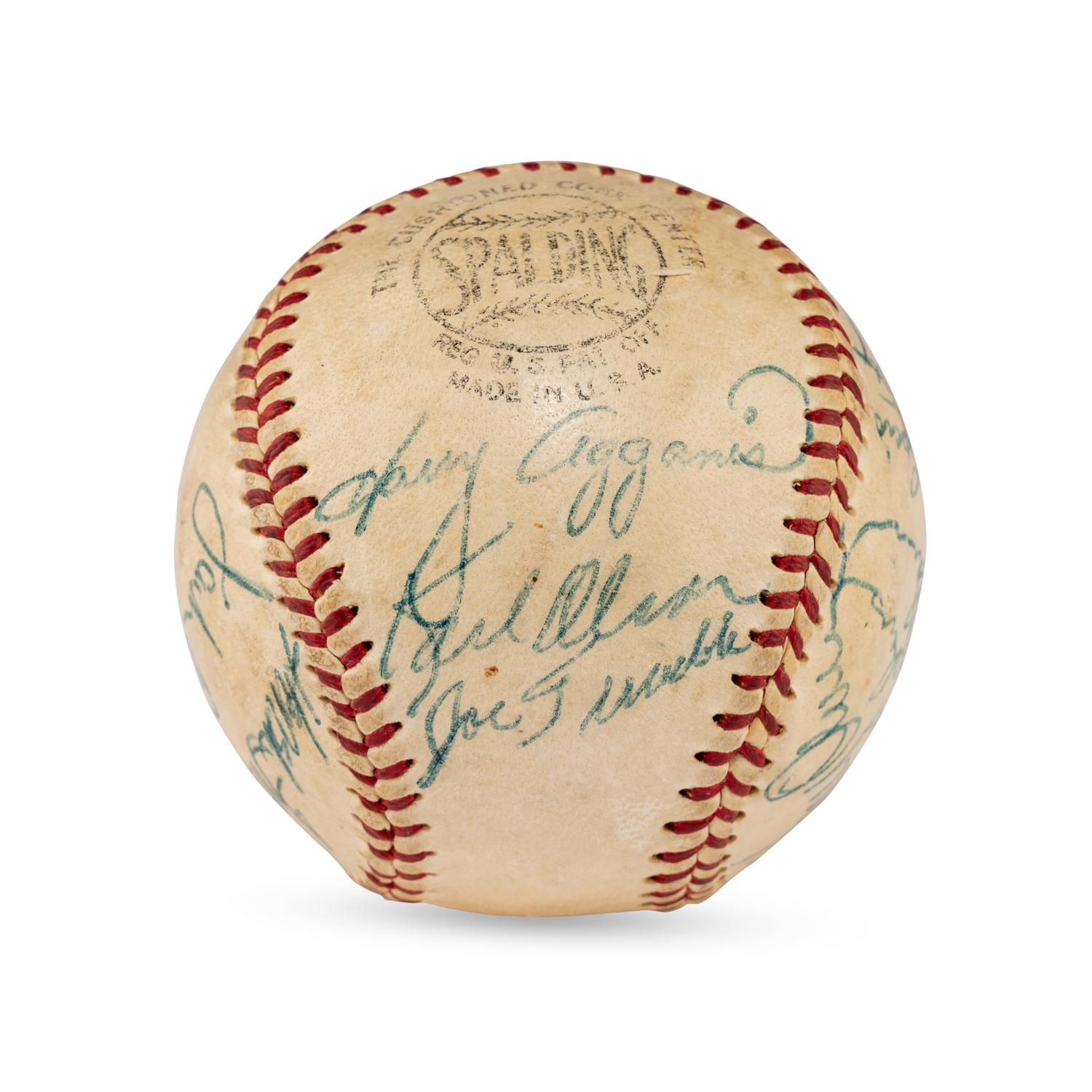 A 1955 Boston Red Sox Team Signed Autograph Baseball