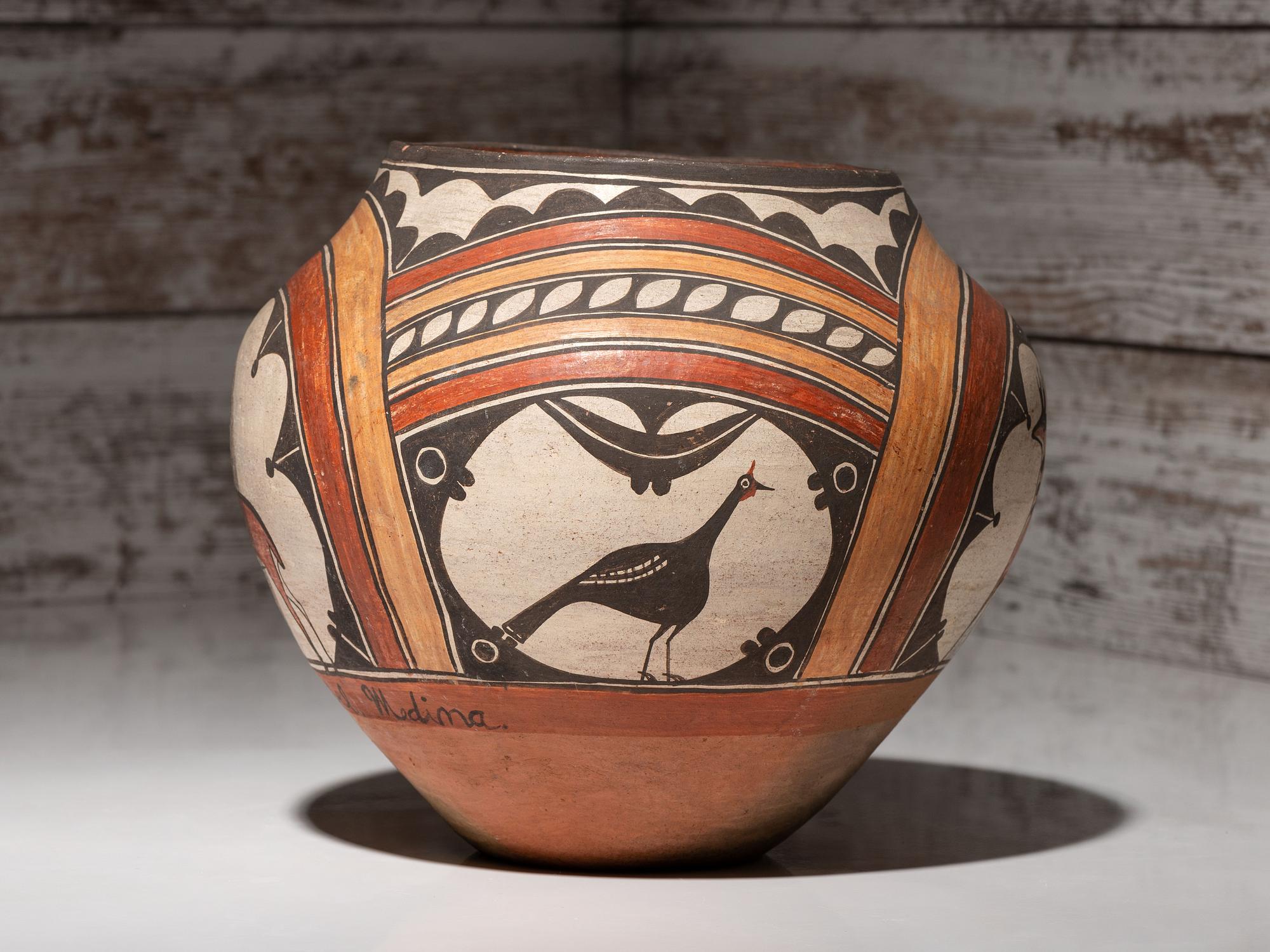 Four-Color Polychrome Pottery Jar