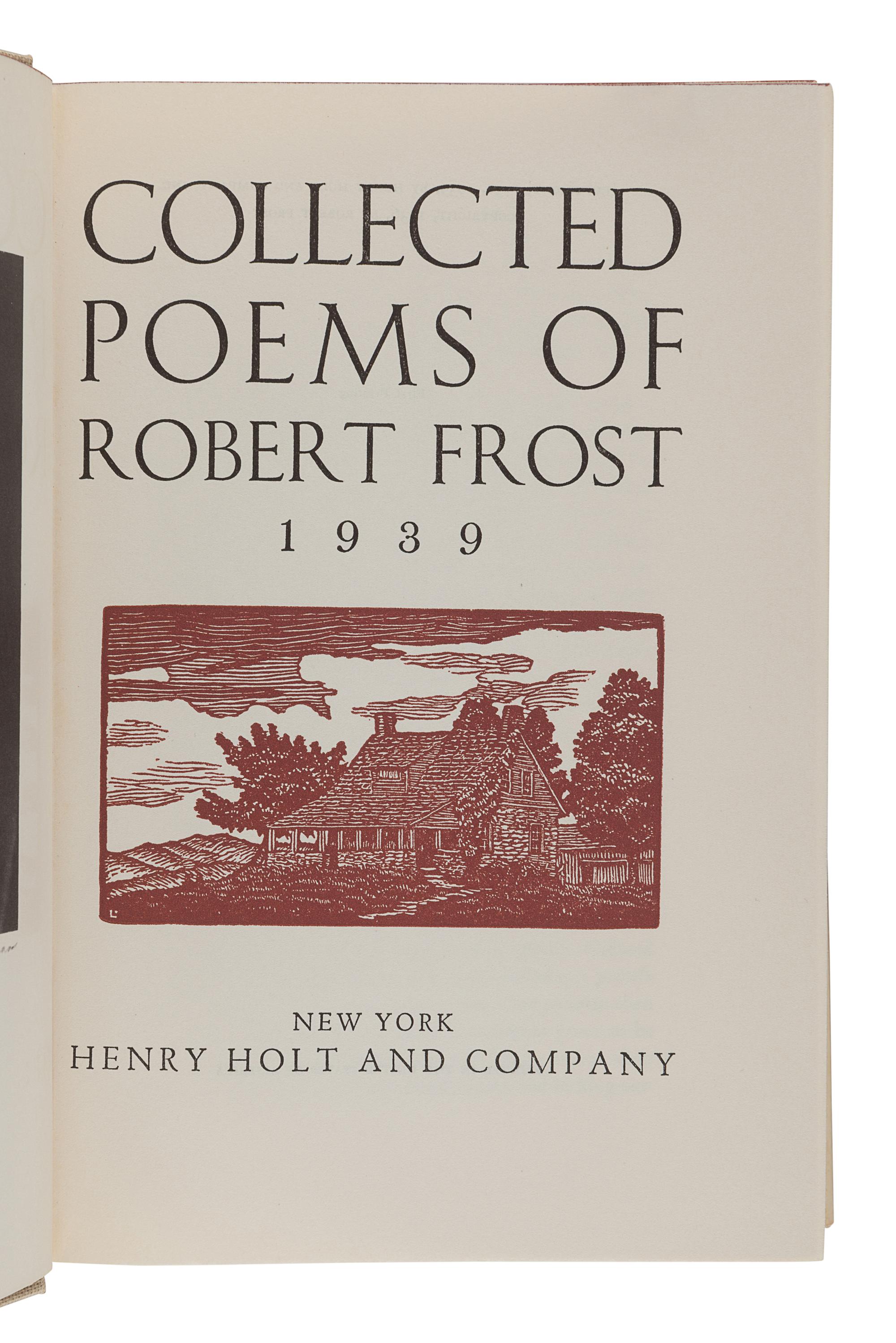 FROST, Robert (1874-1963). A group of 5 signed trade editions, comprising: