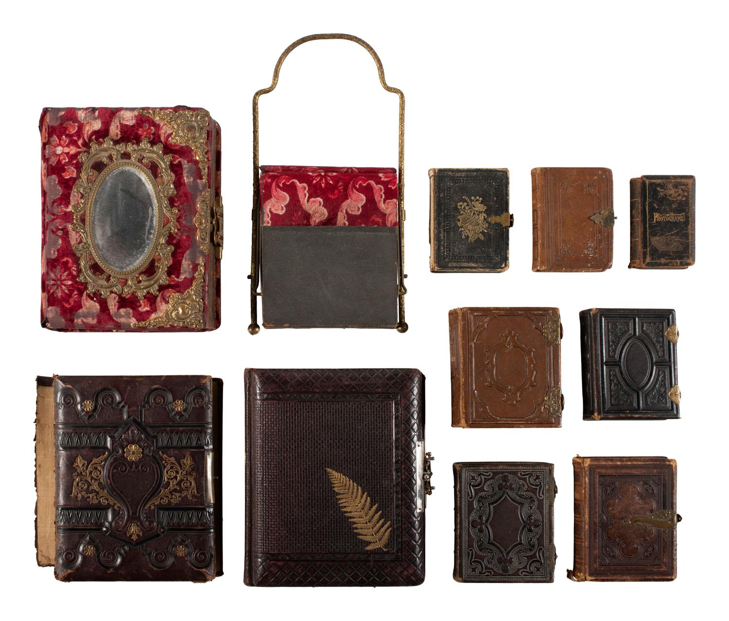 [EARLY PHOTO] 125 CDVs and cabinet cards of varying subjects, incl. military and occupational views