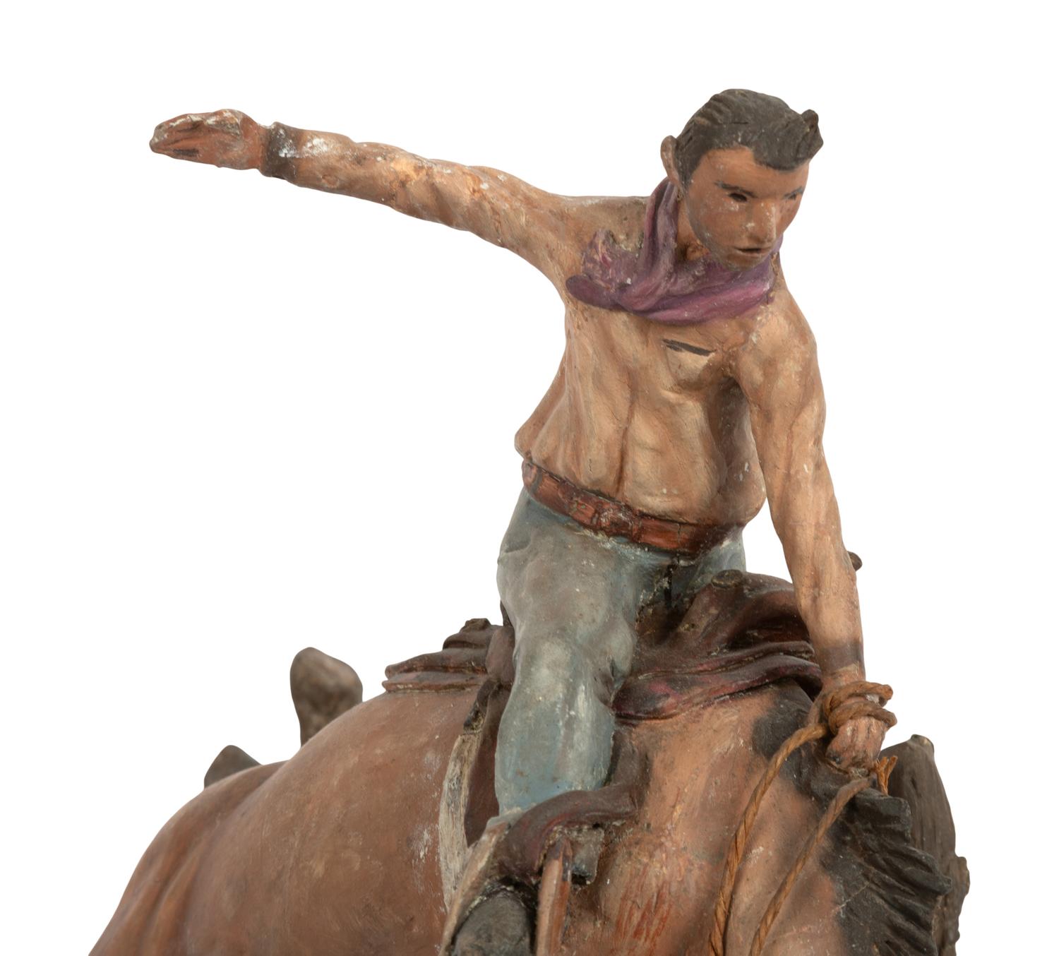 Cowboy on Bucking Bronco