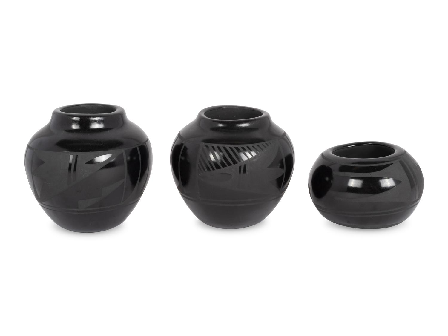Navajo Blackware Pottery Vessels